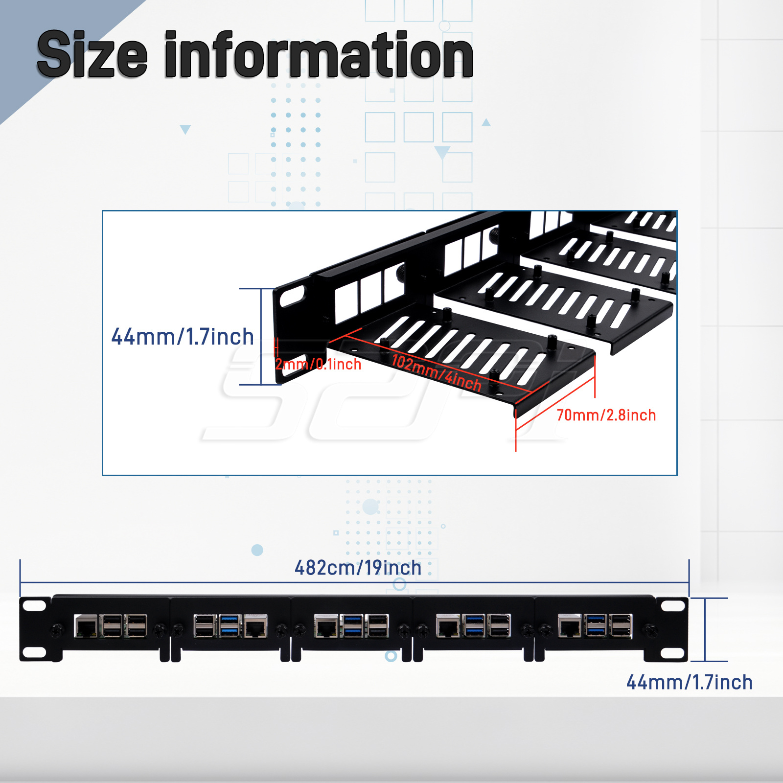 52Pi Removable 1U Rack Mount f - Deskpi Super6C review and price